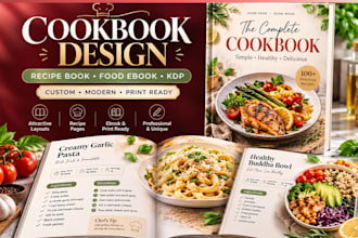 design cookbook, recipe book and food ebook