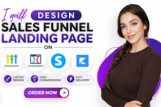do landing page website in systeme io, clickfunnels, kajabi