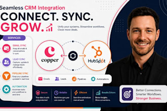 integrate copper CRM and hubspot for email sync lead pipelines CRM automation