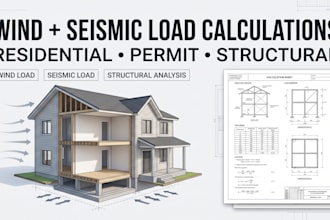 do wind load structural calculation, seismic calculations for building permits