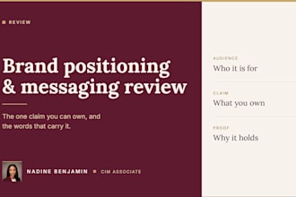 review your brand positioning and messaging