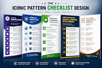 design iconic checklist, price list, invoice