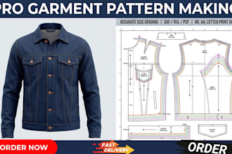 create custom garment sewing patterns with accurate grading for production