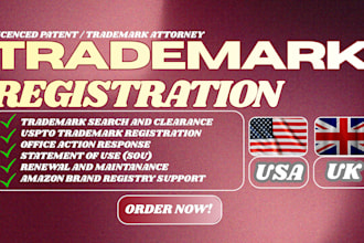 do trademark registration, patent filing, office action as a uspto attorney