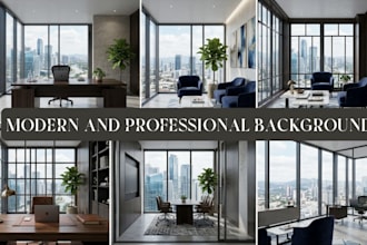 design modern offices custom zoom vitrual background