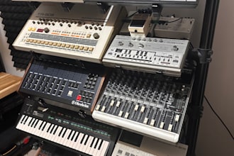 create original electronic music with rare vintage hardware