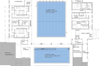 review stamp swimming pool plan pool design for city permit, cad drawing