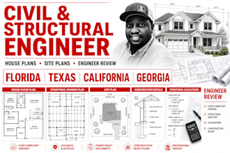 civil structural engineer stamp for california, florida,texas,georgia submission