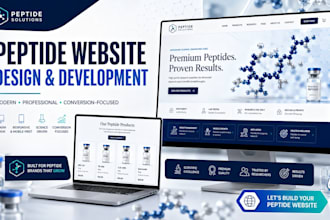 build a peptide website, research peptide store or wix store