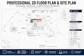 prepare create stamped architectural permit drawings for city approval