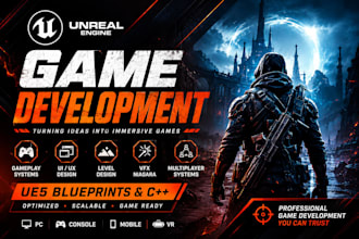 do unreal engine game development, create unreal engine game, ue5 blueprints