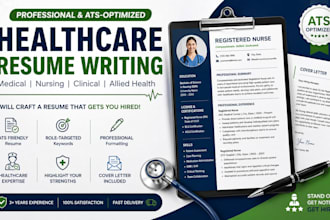 write ats healthcare resume medical nursing doctor physician professional resume