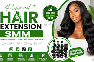 do professional hair extension SMM for your beauty brand