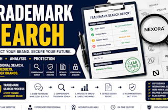 conduct a trademark search ,trademark filing support, patent , patent filing