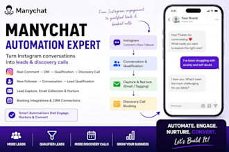 many chat zapier manychat uchat bot 4 instagram fb automation n8n nurture leads
