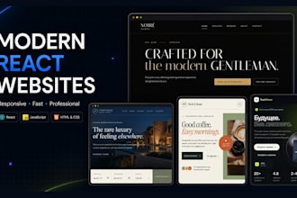 build a modern responsive react landing page