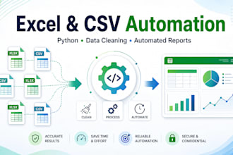 automate repetitive excel and CSV tasks with python