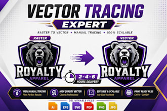vectorize logo tracing, redraw, convert image to vector