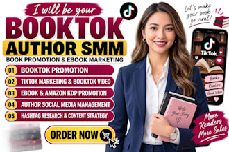 booktok author smm for book promotion ebook marketing amazon kdp booktok sales