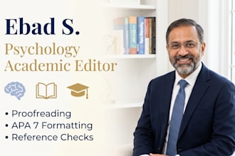 proofread, edit, and format your psychology paper in apa 7