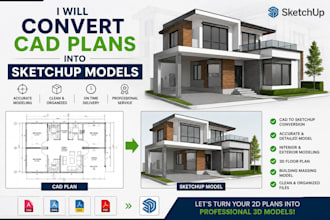 convert cad plans into sketchup models