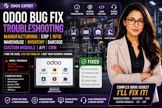 odoo bug fix manufacturing erp rfid warehouse inventory barcode custom module