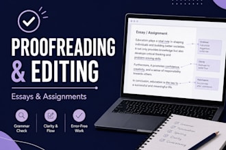 proofread and edit your english assignment or essay