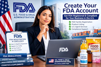 handle fda registration, import compliance and label review for USA