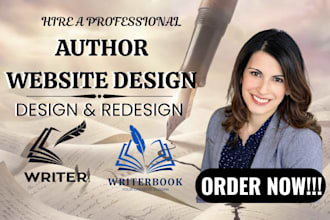 design author logo design, writer branding and book identity for your website