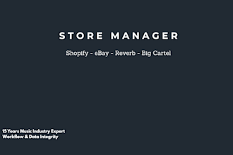 manage and optimize your shopify, ebay, reverb or big cartel