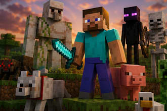 create custom minecraft 3d models, characters, mobs, items and game ready assets