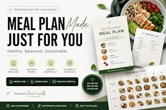 create a personalized meal plan for weight loss and healthy eating
