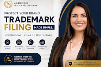 conduct trademark search, trademark registration, file trademark attorney brand
