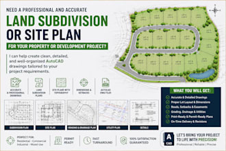 create land subdivisions and site plans with autocad layouts