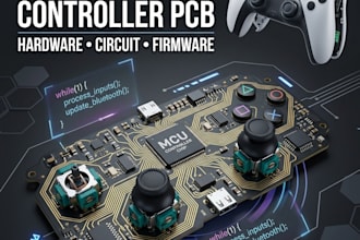 design ps4 ps5 game controller pcb, hardware, circuit and embedded firmware