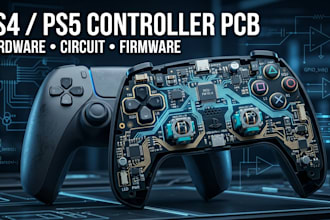 design ps4 ps5 game controller pcb, hardware, circuit and embedded firmware