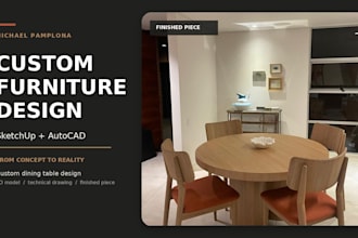 design custom furniture in sketchup and autocad