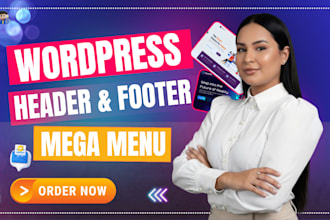 design or customize your wordpress header and footer