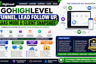 build gohighlevel funnel lead follow up saas mode  client snapshot