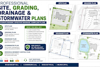 do site plans, grading plans, drainage plans, and stormwater management plans