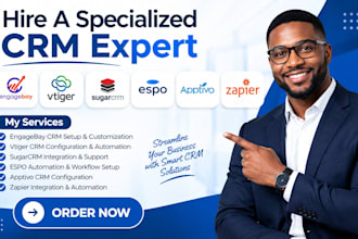 setup engagebay vtiger sugar crm  espo automation apptivo zapier integration