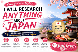 research anything about japan as a native japanese