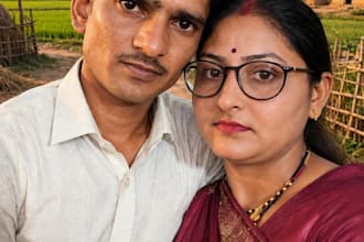 do hd photo editing and ai village background change editing