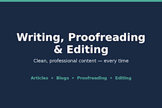 write proofread and edit high quality content