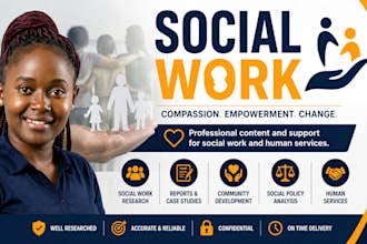 write professional social work, human services and community development content