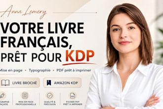 mise en page professionnelle de votre livre francais pour amazon KDP