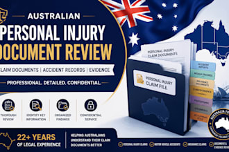review your personal injury claim documents, accident records and evidence