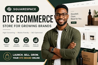 build squarespace ecommerce store website dtc website design brands website