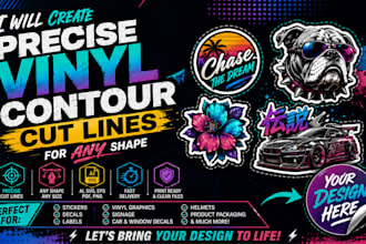 create precise vinyl contour cut lines