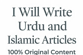 write authentic islamic articles and muslim blog posts